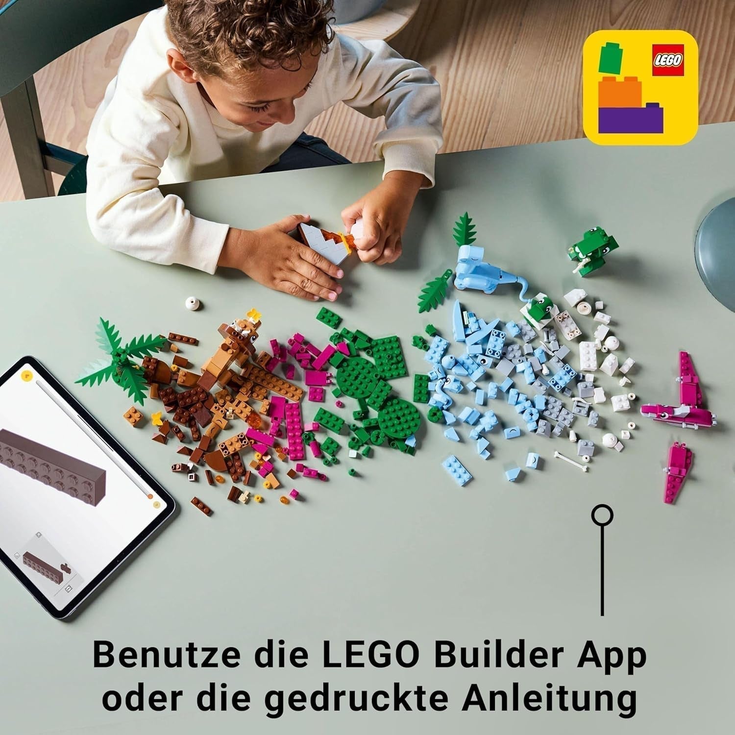 LEGO Classic Set de construcción de dinosaurios creativos con modelos de animales y figuras hechas de ladrillos, experiencia de juego imaginativo, regalo para niños y niñas de 5 años, incluidos T.Rex y Triceratops 11041 Juegos de construcción Besuche den LEGO-Store