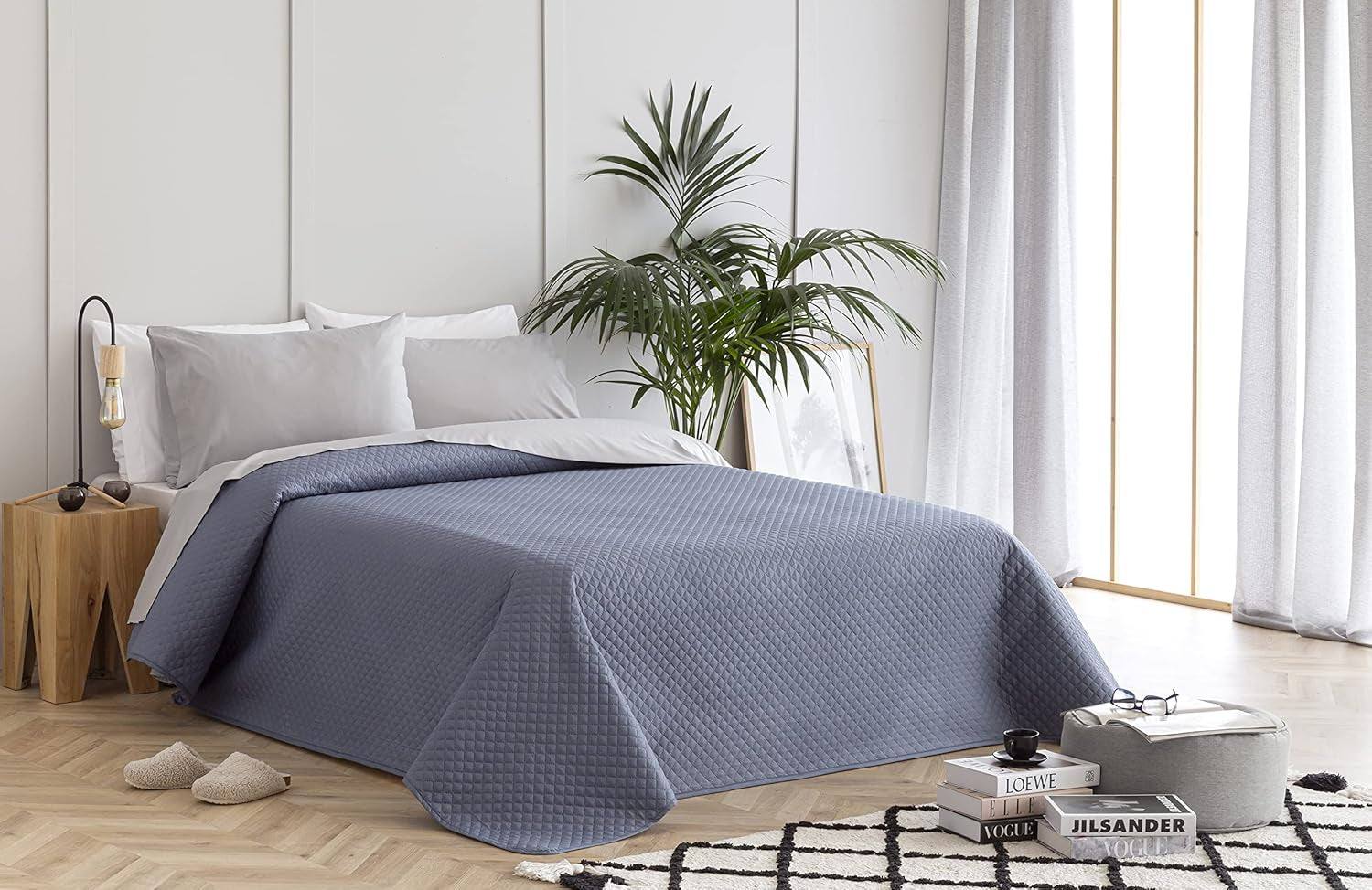 Todocama Fine Boutique Colcha con Estampado de Diamantes Primavera Verano Otoño Invierno 100% Microfibra Extra Suave Colcha Multifuncional 105-200 X 260cm Camas y Mantas Beige Besuche den Todocama-Store Cama Gris Oscuro 80/90 - 180X260Cm