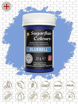Sugarflair Colorante alimentario pastel para pasta, Azul campana, Colorante alimentario para pasta, fondant y mazapán, Colores concentrados espectrales - 25 g
