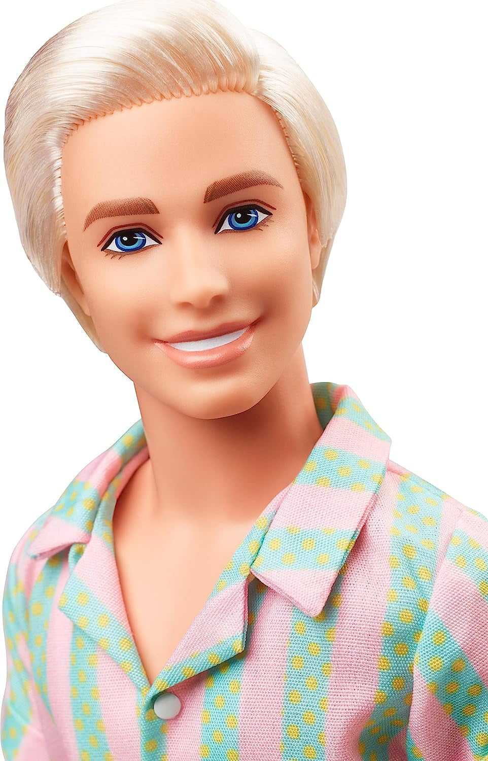 Barbie la Película - Muñeca Fans del Cine, Muñeco Ken, Muñeco Coleccionable con Tabla de Surf y Zapatillas, Cuerpo Móvil, Pelo Rubio Platino, Apto para Regalo para Niños de 3 Años, HPJ97 Naty Shop Muñecas