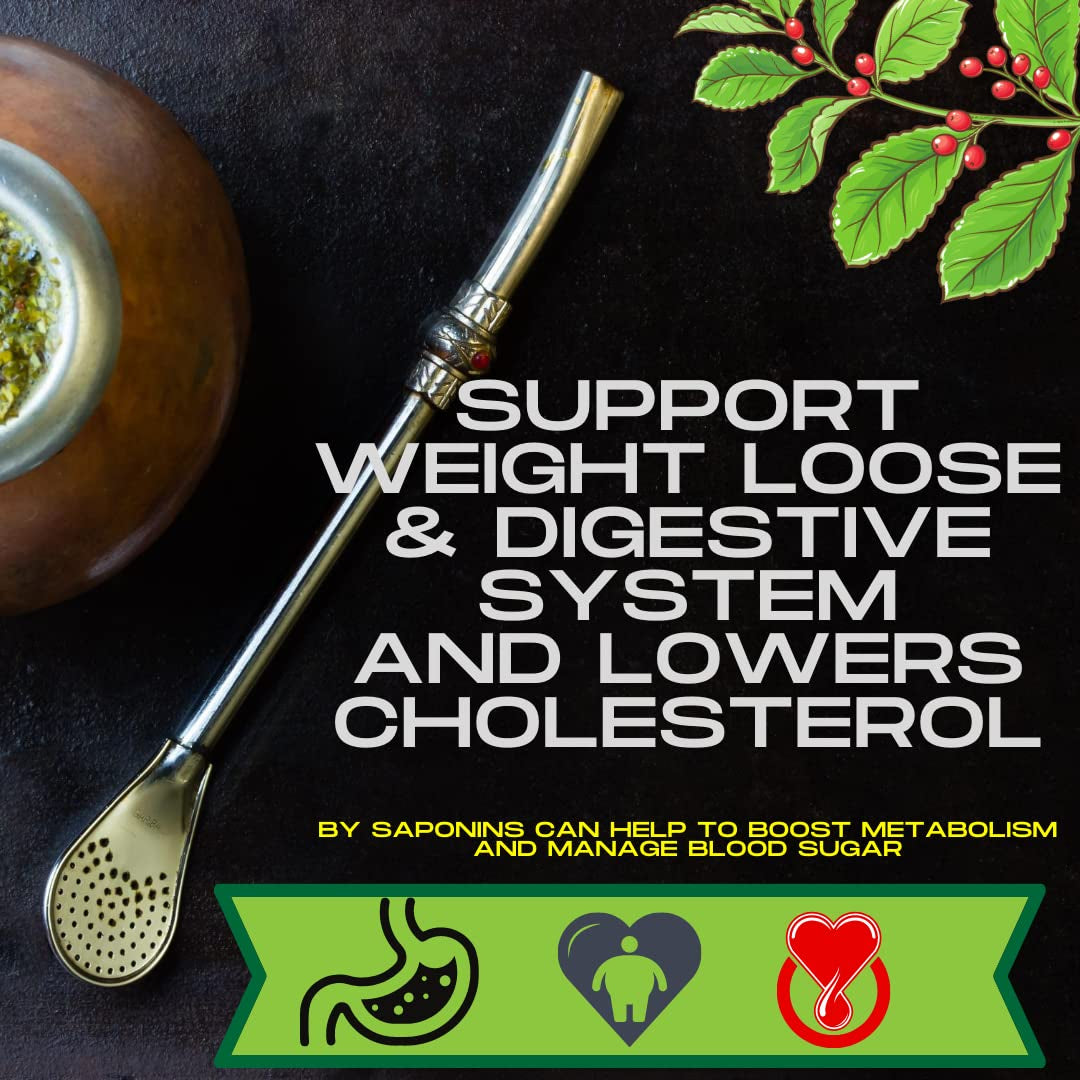 Té Yerba Mate Con Ashwagandha 500G - Té Mate Brasileño Con Ashwagandha Y Hierbas Medicinales - Sin Aditivos Artificiales, Sabor Natural | Té Verde Mate Suelto 0,5Kg con Plantas Medicinales