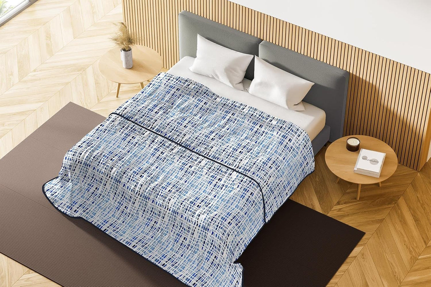 Ropa de Cama Italiana Edredón Básico de Verano Microfibra Vidrio Cama Matrimonial Edredones y Edredones Naty Shop