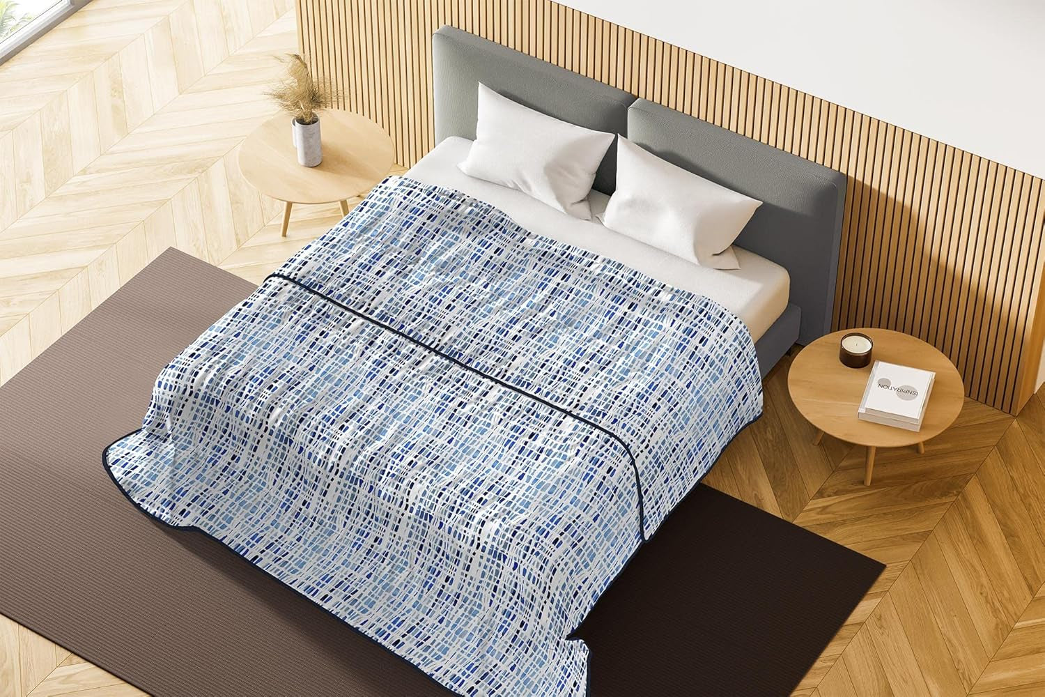 Ropa de Cama Italiana Edredón Básico de Verano Microfibra Vidrio Cama Matrimonial Edredones y Edredones Naty Shop