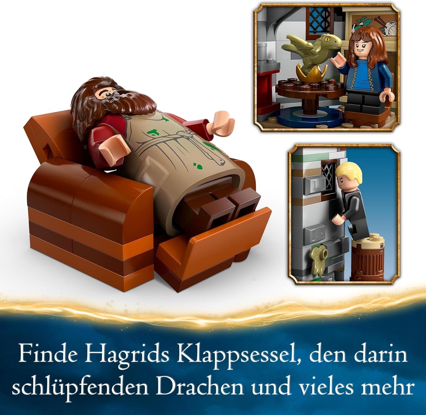 LEGO Harry Potter Cabaña de Hagrid: Set de visita inesperada con 5 minifiguras y 2 figuras de animales, regalo para mujeres y hombres, juguete de aventuras mágicas, set de fantasía 76428 Juegos de construcción Beuche den LEGO-Store