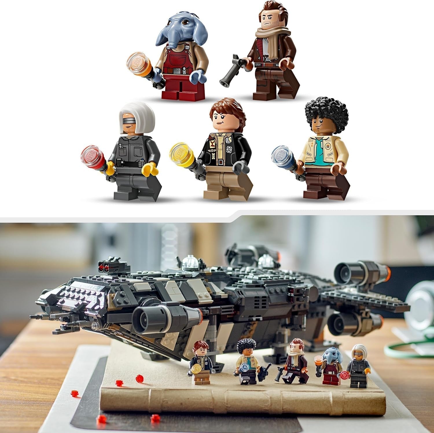 LEGO Star Wars: Skeleton Crew Onyx Cinder, nave espacial de juguete coleccionable y para construir para niños y niñas con 5 personajes, idea de regalo para fans a partir de 10 años 75374 Juegos de construcción Besuche den LEGO-Store