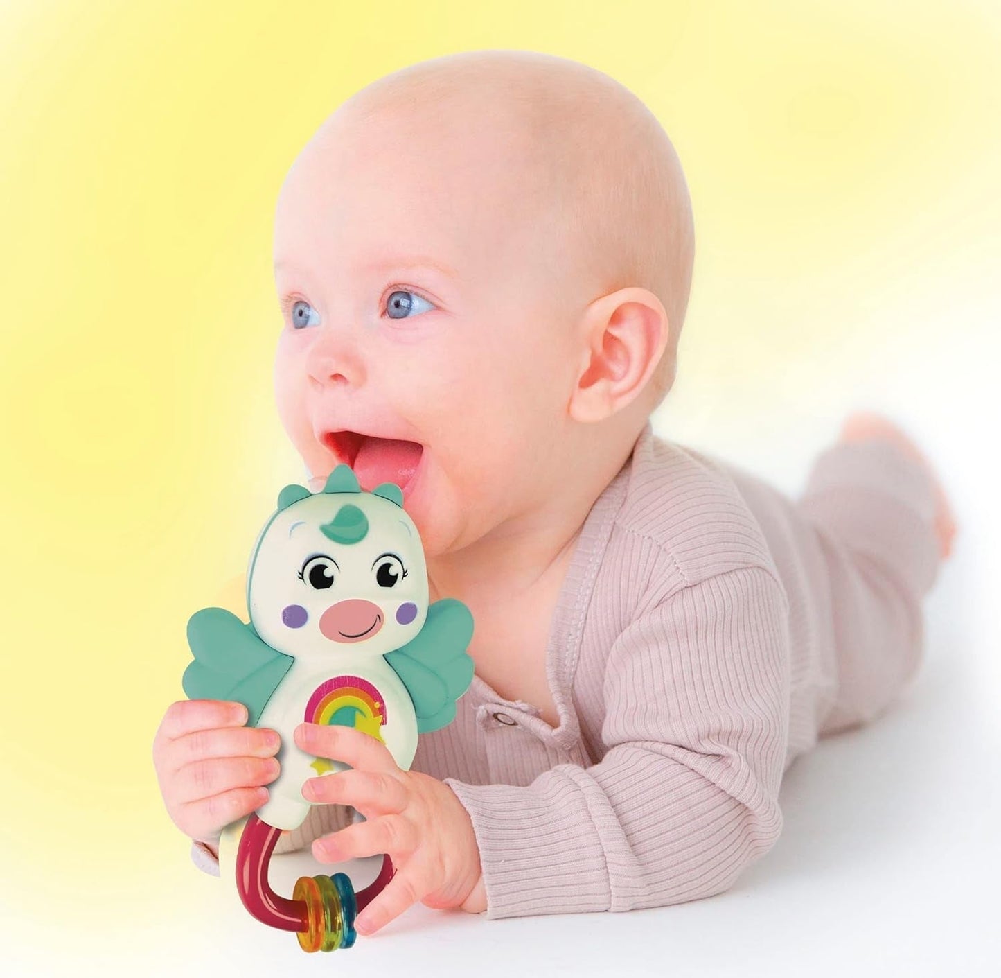 Clementoni 17778 - Sonajero Unicornio - Sonaglio Neonato Con Massaggiagengive, Giocattolo Bambini 3 Mesi, Rafforza Le Capacità Motorie E Sensoriali - Made in Italy Jucarii Bebe Naty Shop