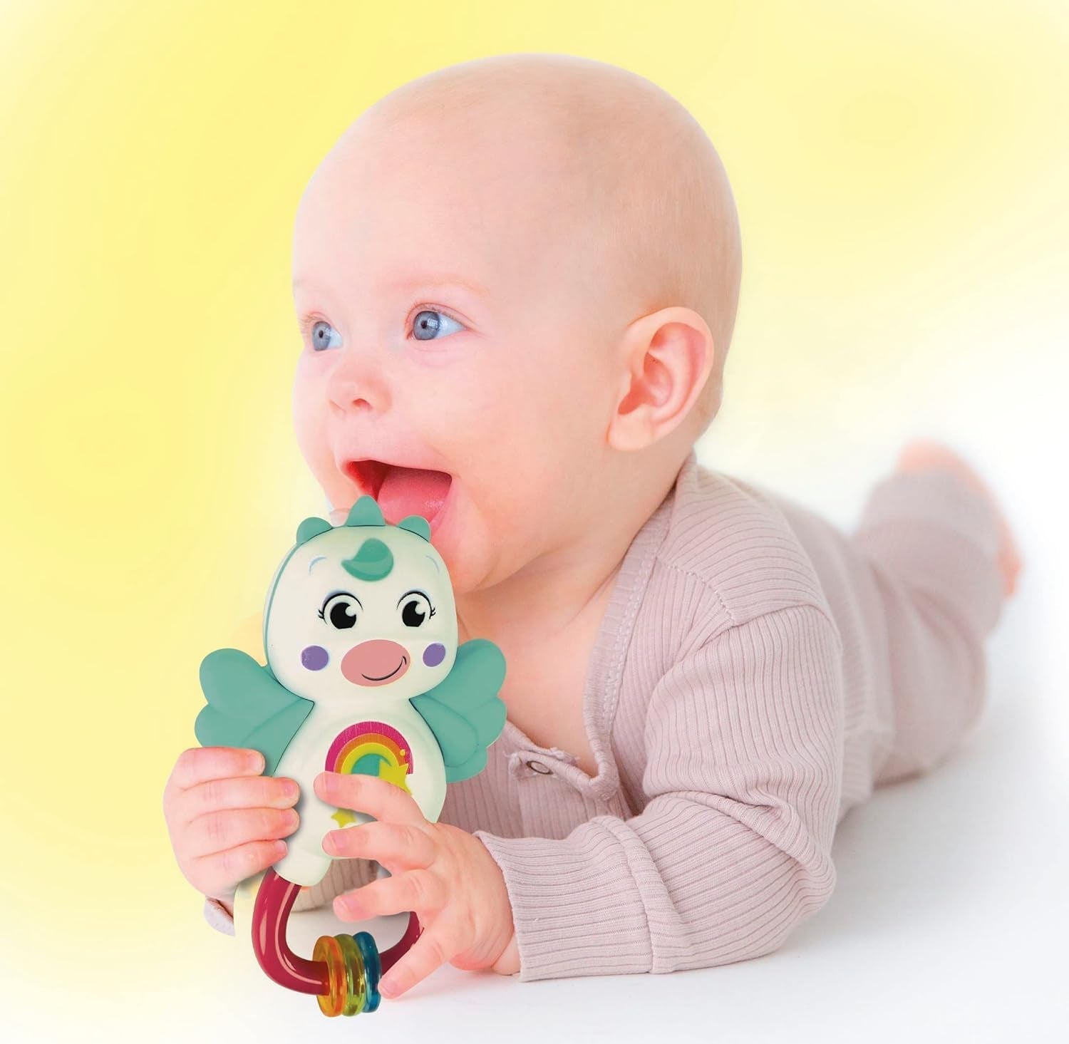 Clementoni 17778 - Sonajero Unicornio - Sonaglio Neonato Con Massaggiagengive, Giocattolo Bambini 3 Mesi, Rafforza Le Capacità Motorie E Sensoriali - Made in Italy Jucarii Bebe Naty Shop