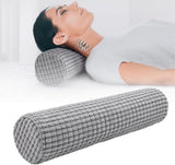 Rollo para el cuello con funda, almohada de viaje de espuma viscoelástica de 11 x 45 cm, almohada para el cuello de felpa lavable por puntos para aliviar el dolor de cuello, almohada para el cuello para el hogar, la oficina, viajes, cilindro redondo, almohadas ortopédicas cervicales para yoga Naty Shop