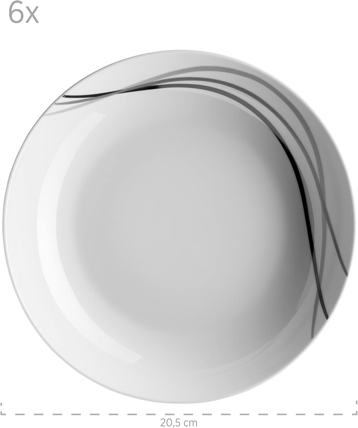 Mäser vajilla combinada, porcelana TAJO, blanco, 40 x 60 x 40 cm