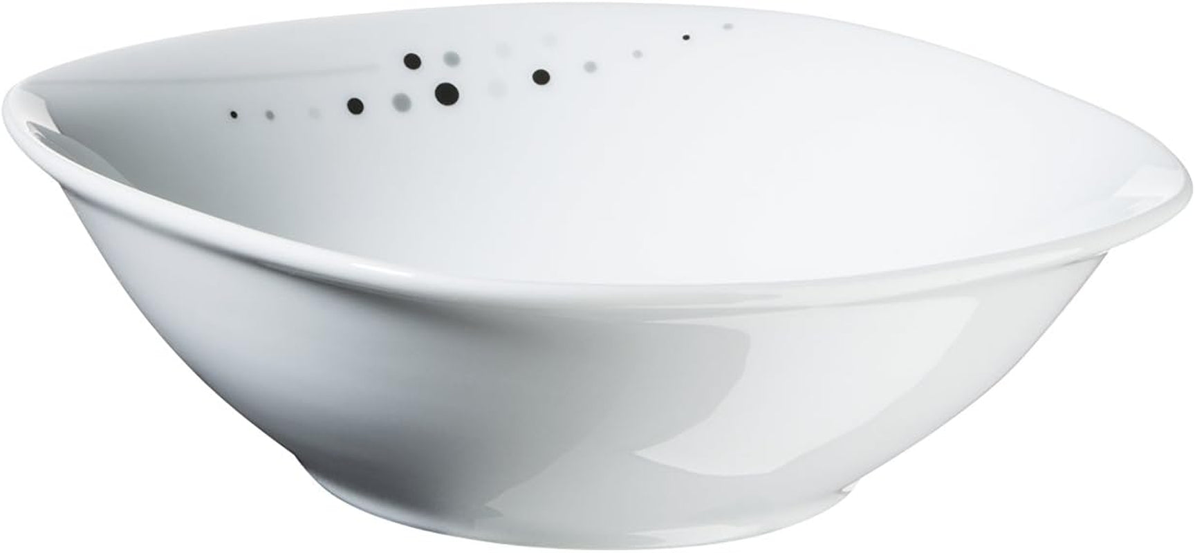 Mäser Vajilla combinada serie Fadilla de 42 piezas Vajilla de porcelana para 6 personas blanco negro gris