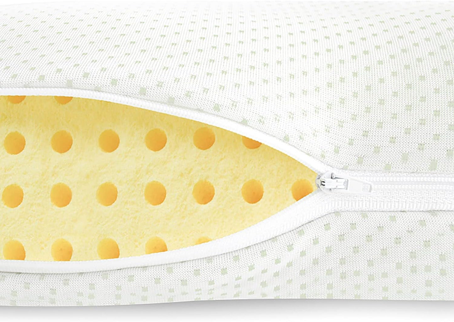 Mister Sandman Almohada Ergonómica 40X80, Almohada Cervical con Funda de Aloe Vera, Almohada Visco Perfecta para personas que duermen boca abajo, boca arriba y de lado, Almohada Viscoelástica Almohadas Ortopédicas Cervicales Naty Shop