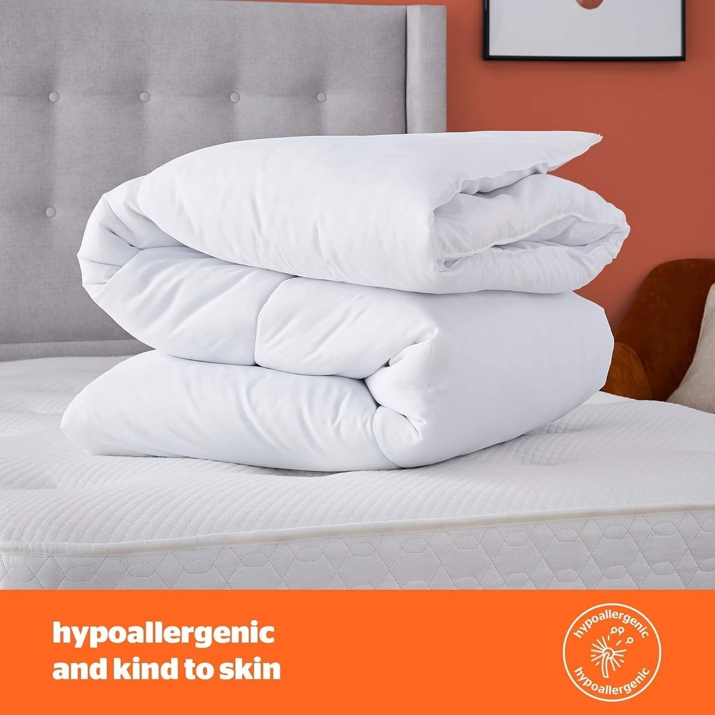 Silentnight so Snug 534222GE Edredón para Cama King Size, 15 Tog, Cálido, Acogedor, Grueso, Hipoalergénico y Lavable a Máquina, Blanco, Edredones y Edredones para Cama King Size Naty Shop