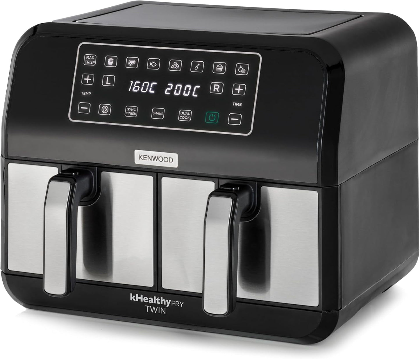 Kenwood Khealthy Twin Airfryer, 8L (2X4L), doble cámara, 8 programas, función Dual Cook & Sync Finish, pantalla táctil Electrodomésticos Naty Shop Default Title
