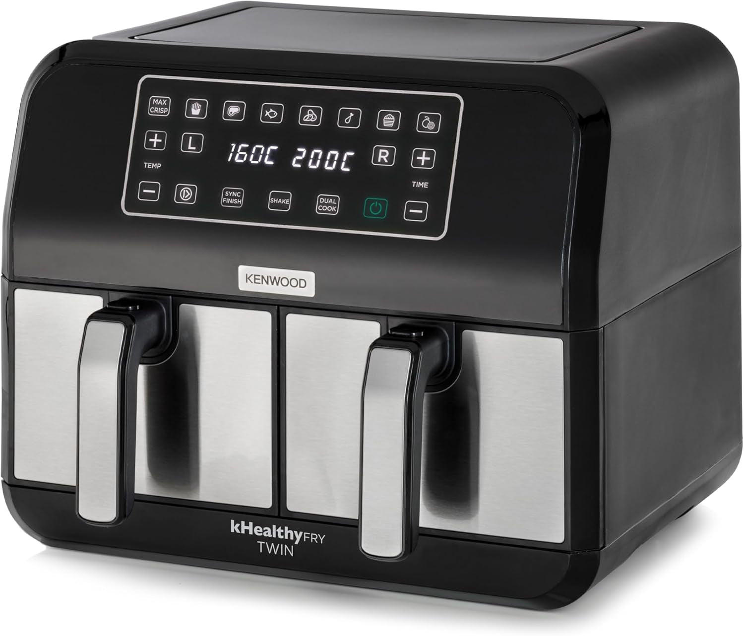 Kenwood Khealthy Twin Airfryer, 8L (2X4L), doble cámara, 8 programas, función Dual Cook & Sync Finish, pantalla táctil Electrodomésticos Naty Shop Default Title