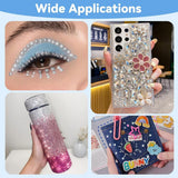 Harz Strasssteine ​​​​4200Pcs Strass Kristalle 1Mm-5Mm Gemischte Kinder Bastelsachen Kit Mit Strass Mit Picking Pinzette Und Stift para DIY Nägel Kleidung Kunsthandwerk Gemischt Becher Party (A)