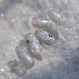 Pegatinas para uñas con purpurina, ondas de agua de verano, arte de uñas estrellado, ondas de agua de mar de fantasía, diseños de uñas, pegatinas para uñas, ondas de agua de mar, accesorios para uñas, arte de uñas