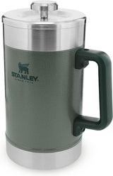 Prensa de café STANLEY Classic Stay Hot 1,4 L Hammertone Green - Mantiene el café caliente durante 4 horas - Mínimo sedimento - Prensa de café de acero inoxidable integrada - Sin BPA - Apto para lavavajillas