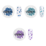 NÉONAIL Nail Art Flowers Set - Trockenblumen - Getrocknete Blumen - Nageldesign Zubehör - Nageldekorationen - Getrocknete Blüten - Decoración de uñas - Gelnägel Zubehör - 3 colores - Rosa, Lila, Naranja