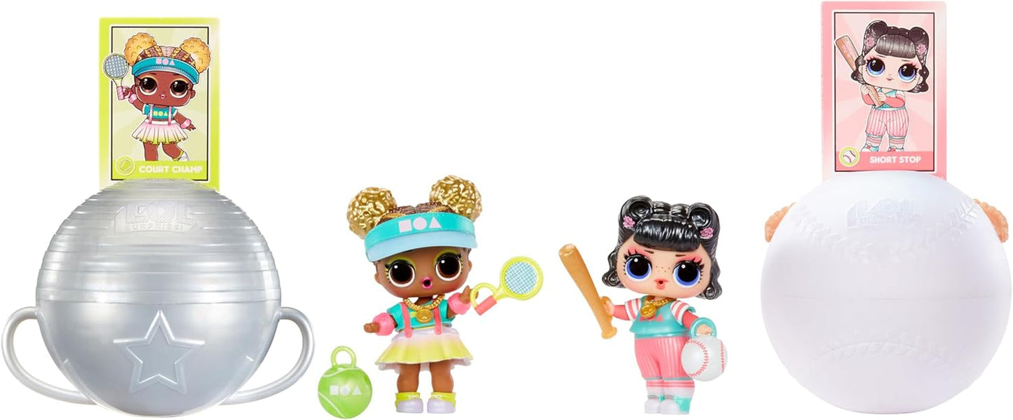 Jajaja ¡Sorpresa! Colección All-Star Sports Vault Tots: incluye 1 muñeca, embalaje blindado, 12 muñecas coleccionables, 8 accesorios para unboxing, ideal para edades de 4 años en adelante, rosa