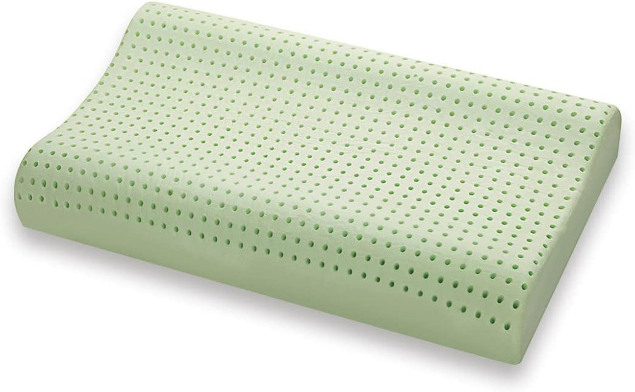 Marcapiuma Green Almohada viscoelástica a base de hierbas naturales 2 piezas Almohadas estándar Naty Shop Saludos 1X Doppia Onda Modern