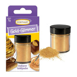 Günthart Backdecor Gold Powder - Purpurina comestible, colorante alimentario en polvo, purpurina para bebidas - Purpurina pequeña con polvo dorado para amantes de la repostería, 1 paquete (1 x 7 g)