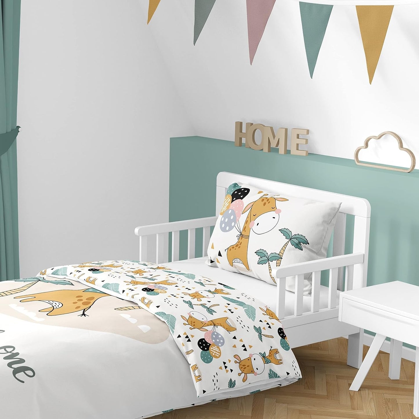 Ropa de cama niño varios motivos 100% algodón Ropa de cama infantil Naty Shop Girafe