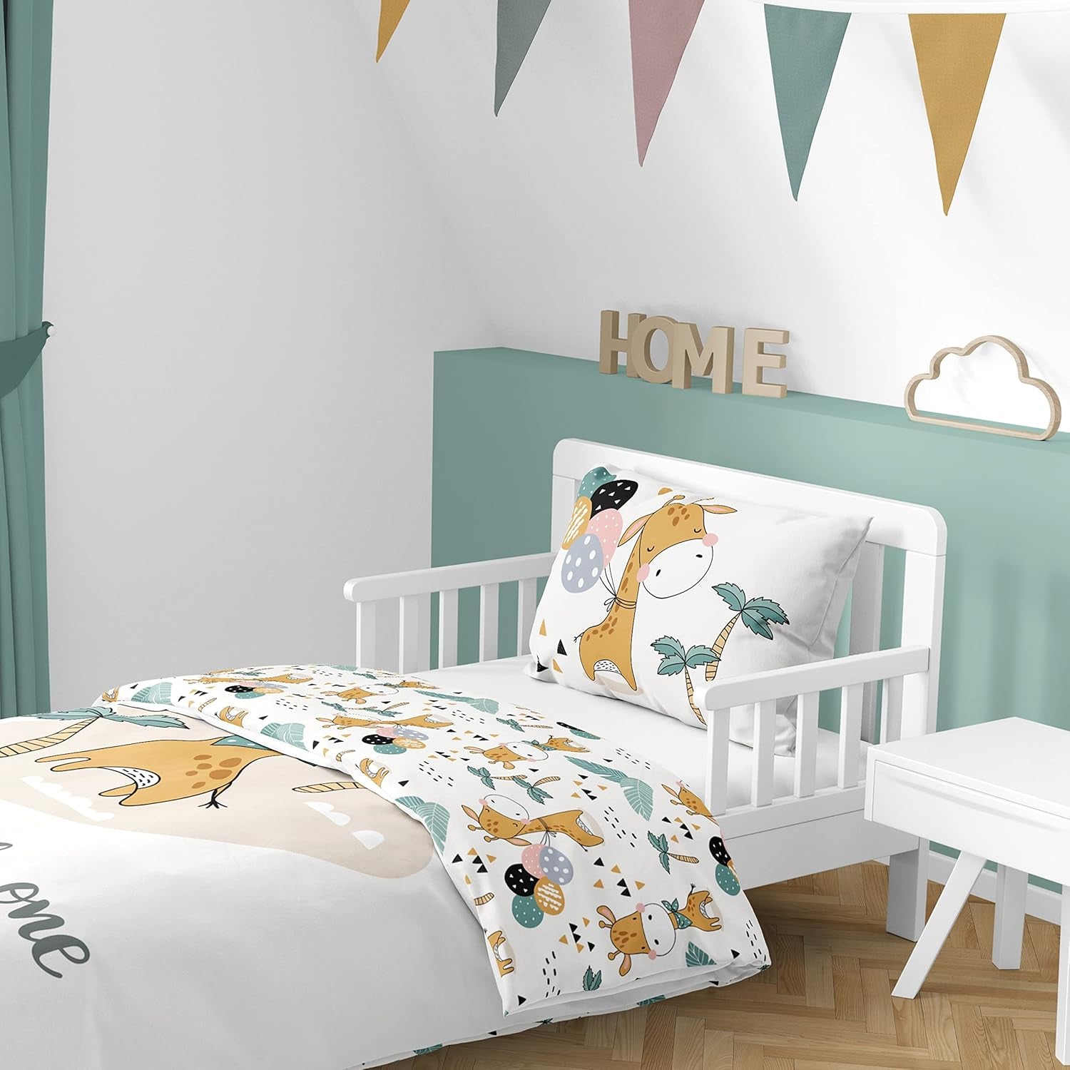 Ropa de cama niño varios motivos 100% algodón Ropa de cama infantil Naty Shop Girafe