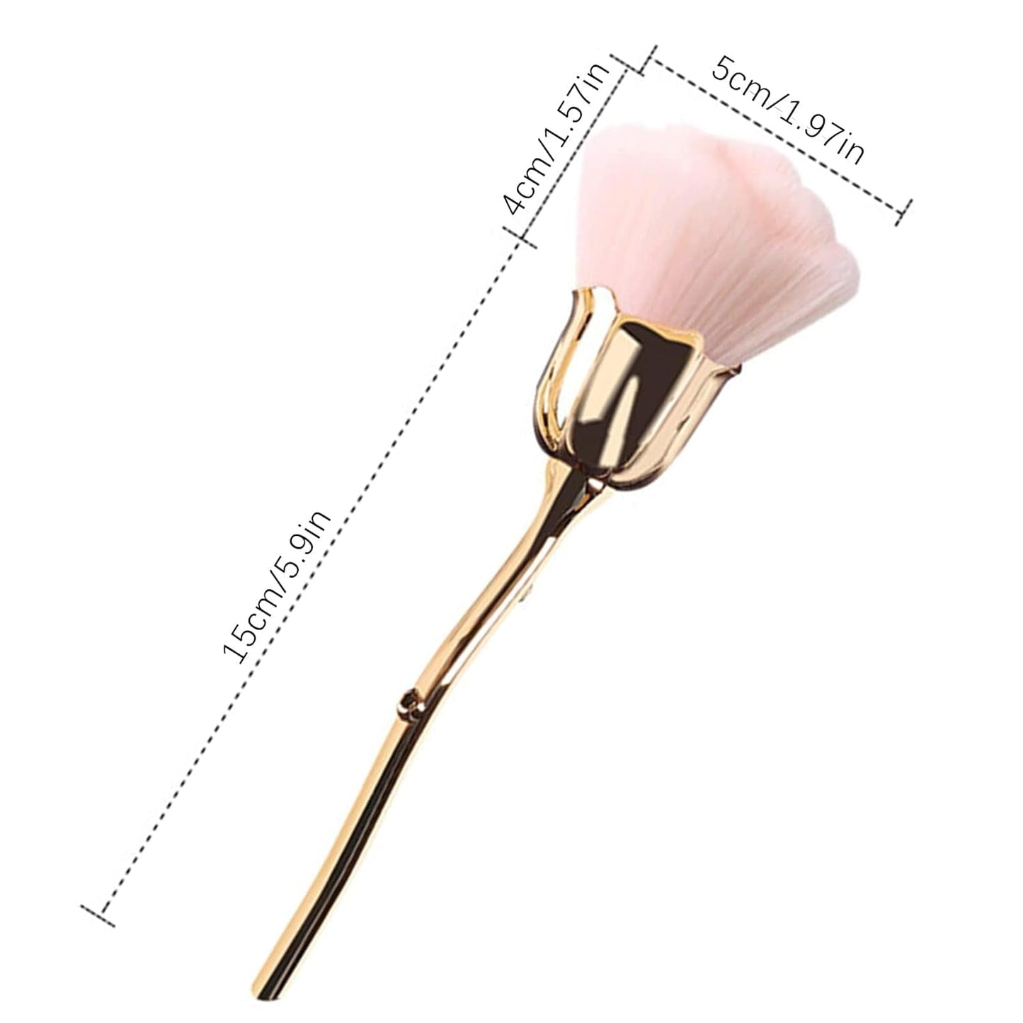 Nail Art Staubpinsel para manicura Rose Kopfbürste,Nagel Kunst Staub Entferner Pinsel,Make-Up-Pinsel Weich,Zubehör Nagel Werkzeuge
