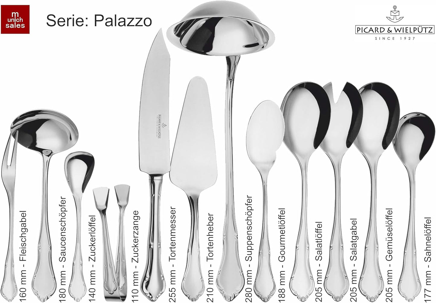 Juego de cubiertos Palazzo macizo 30 piezas Cocina Naty Shop