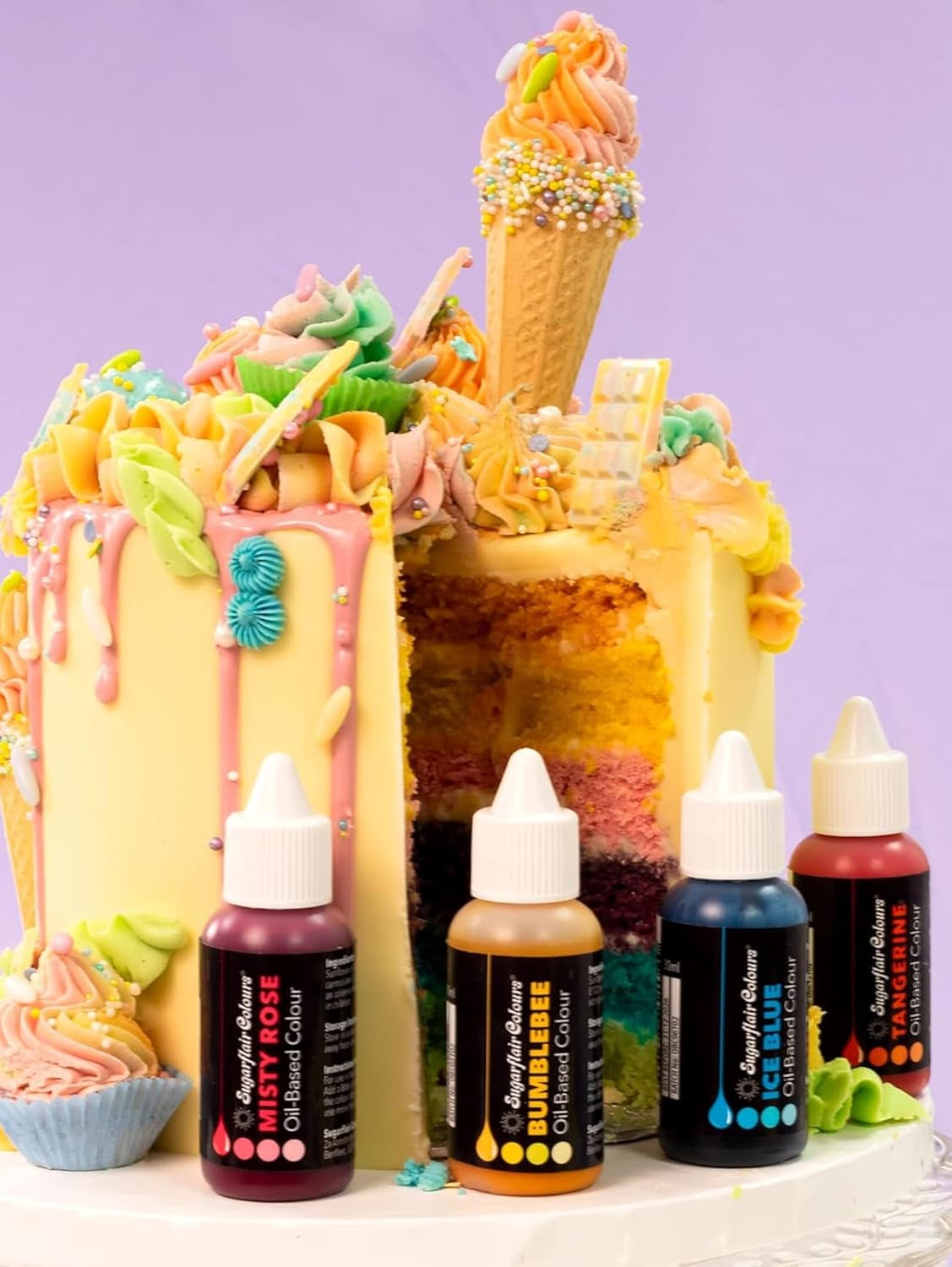 Colorante alimentario a base de aceite Sugarflair Pastel Mixer, blanco - Colorante alimentario para chocolate, crema de mantequilla, pasta de azúcar y todos los ingredientes alimentarios liposolubles - 30 ml