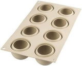 Silikomart, Molde para tartas de silicona Tartufo, 8 puertos individuales, Ø 62 H 52 mm Cocina Naty Shop