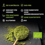 Té Matcha japonés, calidad premium, en polvo. 100% naturales. Reductor del té verde, potente desintoxicante y antioxidante. Matcha puramente cultivado - Origen: Japón (100 g)
