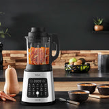 Tefal Perfectmix Cook Hochgeschwindigkeits-Standmixer, Mit Kochfunktion, 10 Auto-Programme, Heiße Und Kalte Rezepte, Abnehmbare Klingen, Inkl. Dampfkorb, Plata/Negro, BL83SD30 Cocina Naty Shop