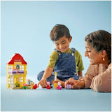 LEGO DUPLO Casa del cumpleaños de Peppa: juguete creativo de 3 figuras, construye y reconstruye una casa de juguete para niños y niñas de 2 años, promueve la destreza 10433 Juegos de construcción Besuche den LEGO-Store