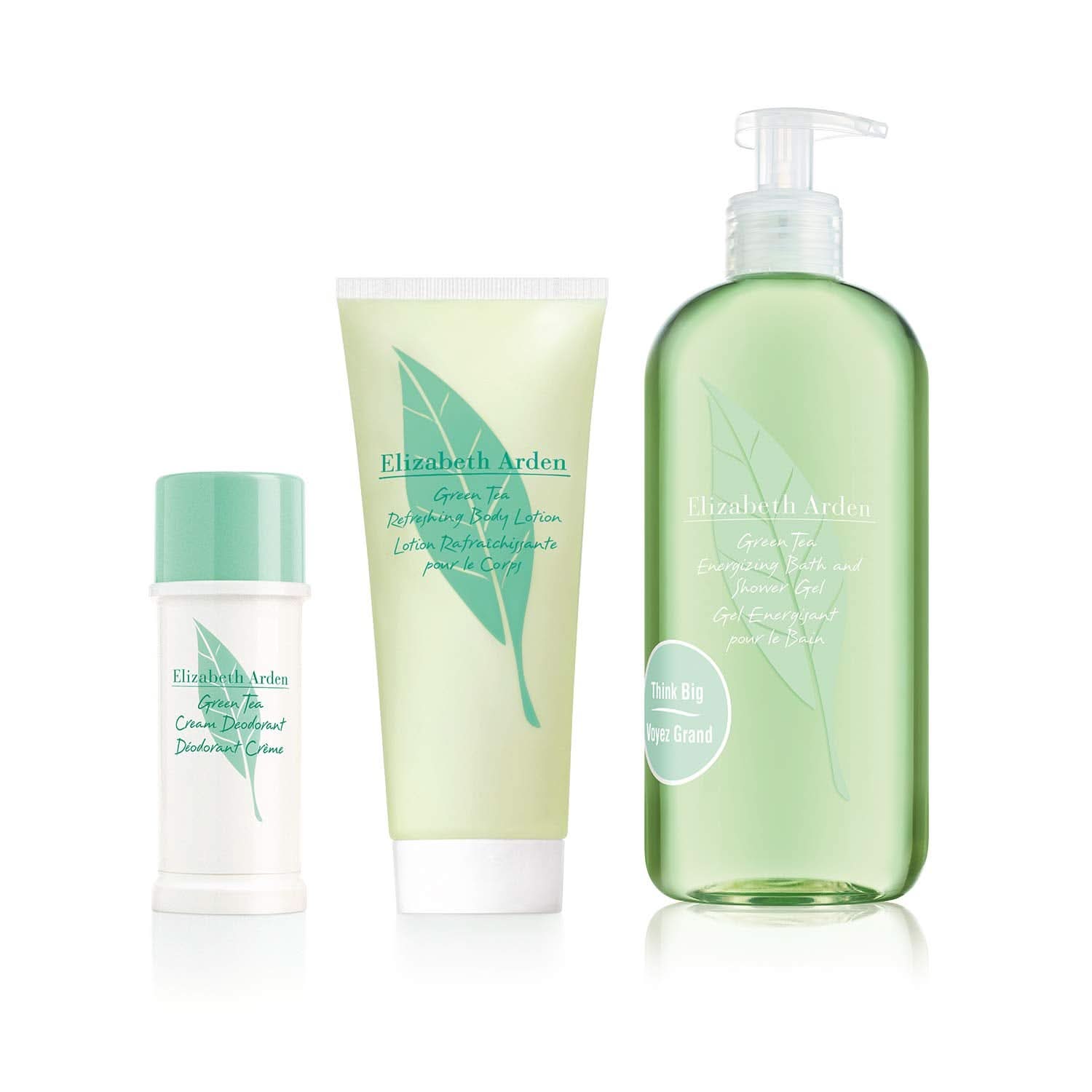 Elizabeth Arden Green Tea, loción corporal refrescante con té verde para mujer, 200 ml Cosmética y Belleza Naty Shop Set con gel de ducha + crema desodorante