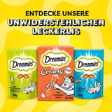 DREAMIES SHAKE UPS Golosinas multivitamínicas para gatos Seafood Festival en sobres en porciones - 55 g (6 sobres)