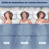 SAHEYER almohada ortopédica almohada para el cuello almohada para la cabeza, almohada ergonómica para el cuello almohada para dormir de lado 60 X 40 X 13/11 cm almohada viscoelástica para dormir de lado, espalda y estómago Almohadas ortopédicas cervicales Naty Shop
