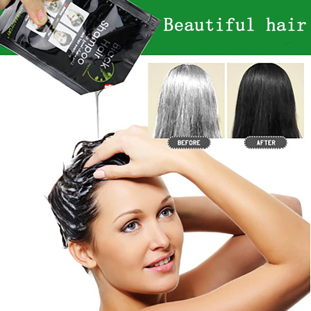 Color de cabello instantáneo Champú para tinte negro Dura 30 días Ingredientes naturales Naty Shop Tinte para el cabello
