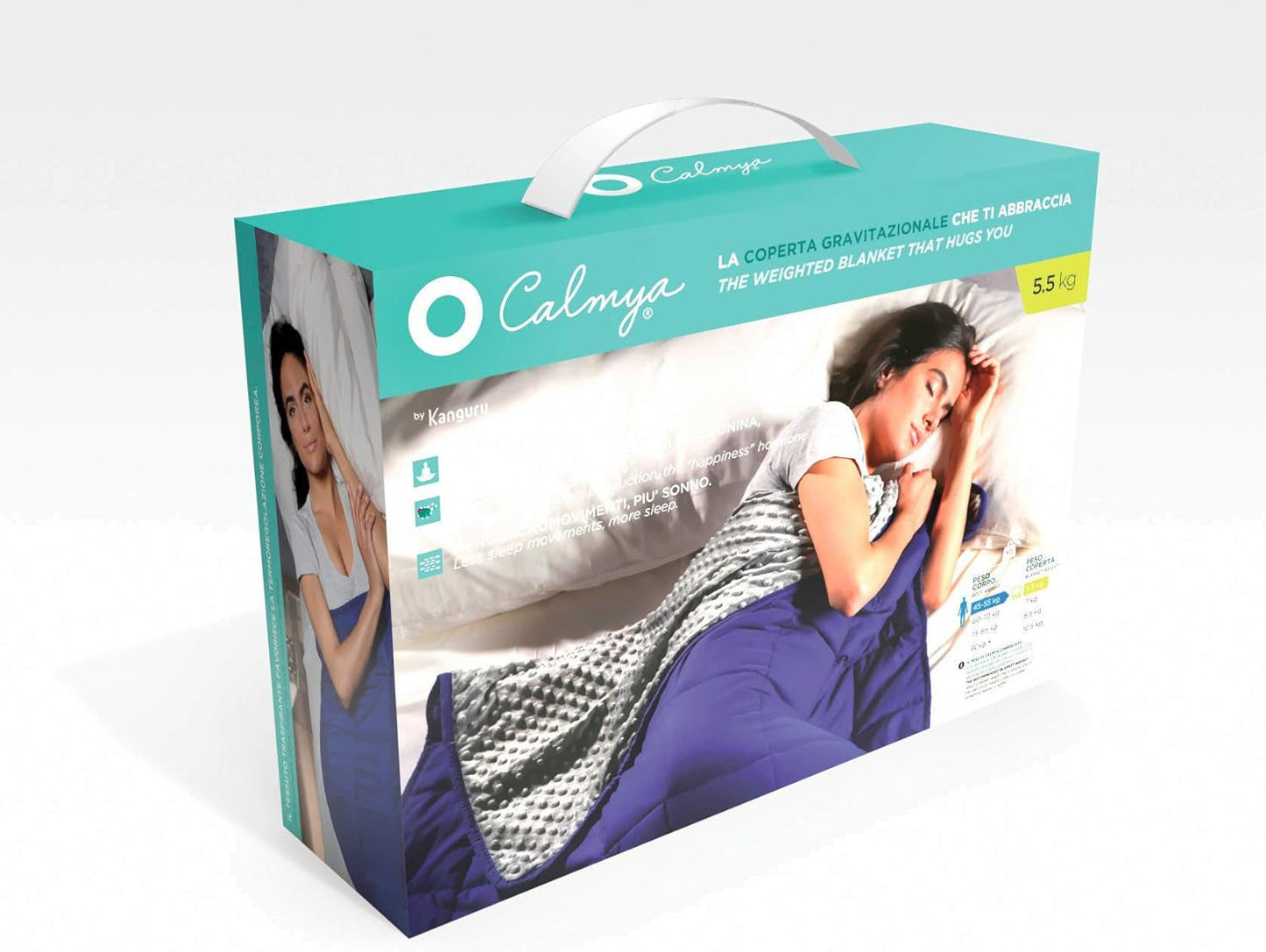 Kanguru Calmya, Manta lastrada 10,5 kg, Ayuda a conciliar el sueño y dormir mejor, Apta para personas con un peso corporal superior a 90 kg Edredones y edredones Naty Shop