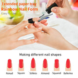 100 plantillas para decoración de uñas, plantillas de modelado autoadhesivas con 4 hojas de almohadillas adhesivas transparentes para uñas y 3 limas de uñas, accesorios de extensión de uñas de gel para uñas artificiales