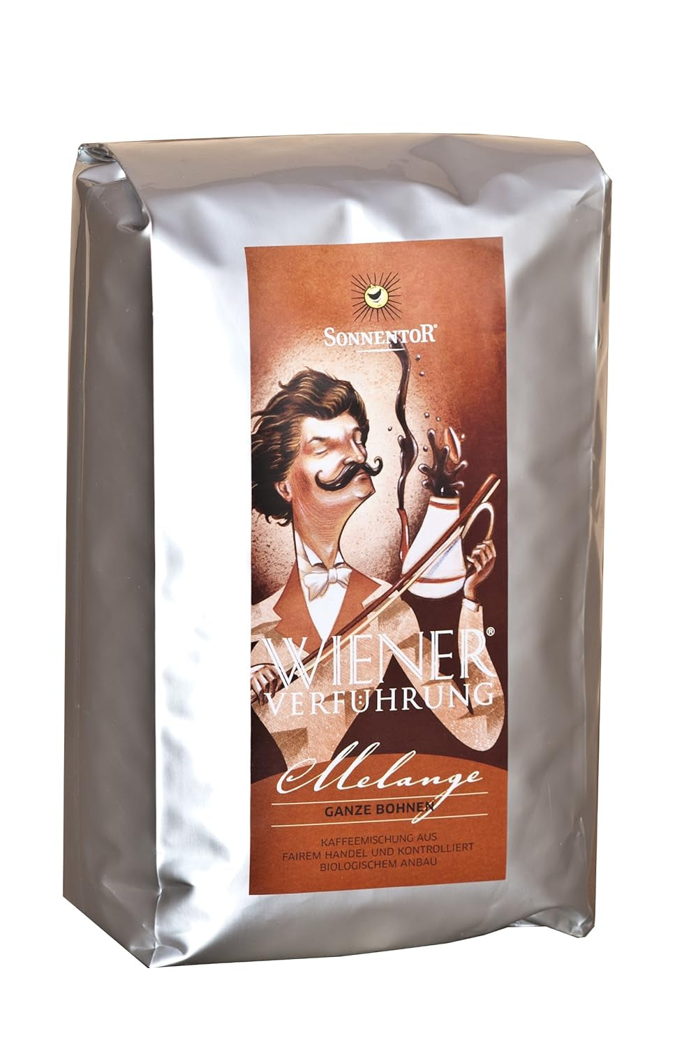 Mezcla de granos enteros de café Viennese Seduction, 1 paquete (1 x 1 kg) - Ecológico