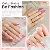 Modelones Juego de esmaltes de uñas de gel, 35 piezas, juego de esmaltes de uñas UV con lámpara de 48 W, juego de esmaltes de uñas de gel, color marrón, blanco y rosa, juego de esmaltes de uñas de gel UV con base de capa superior, juego de estudio de uñas