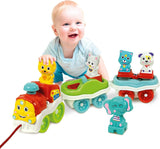 Clementoni Animali-3 Tren de juguete eléctrico parlante interactivo expandible para bebé de 1 año (versión italiana) Made in Italy Multicolor 17740 Jucarii Bebe Naty Título predeterminado de la tienda