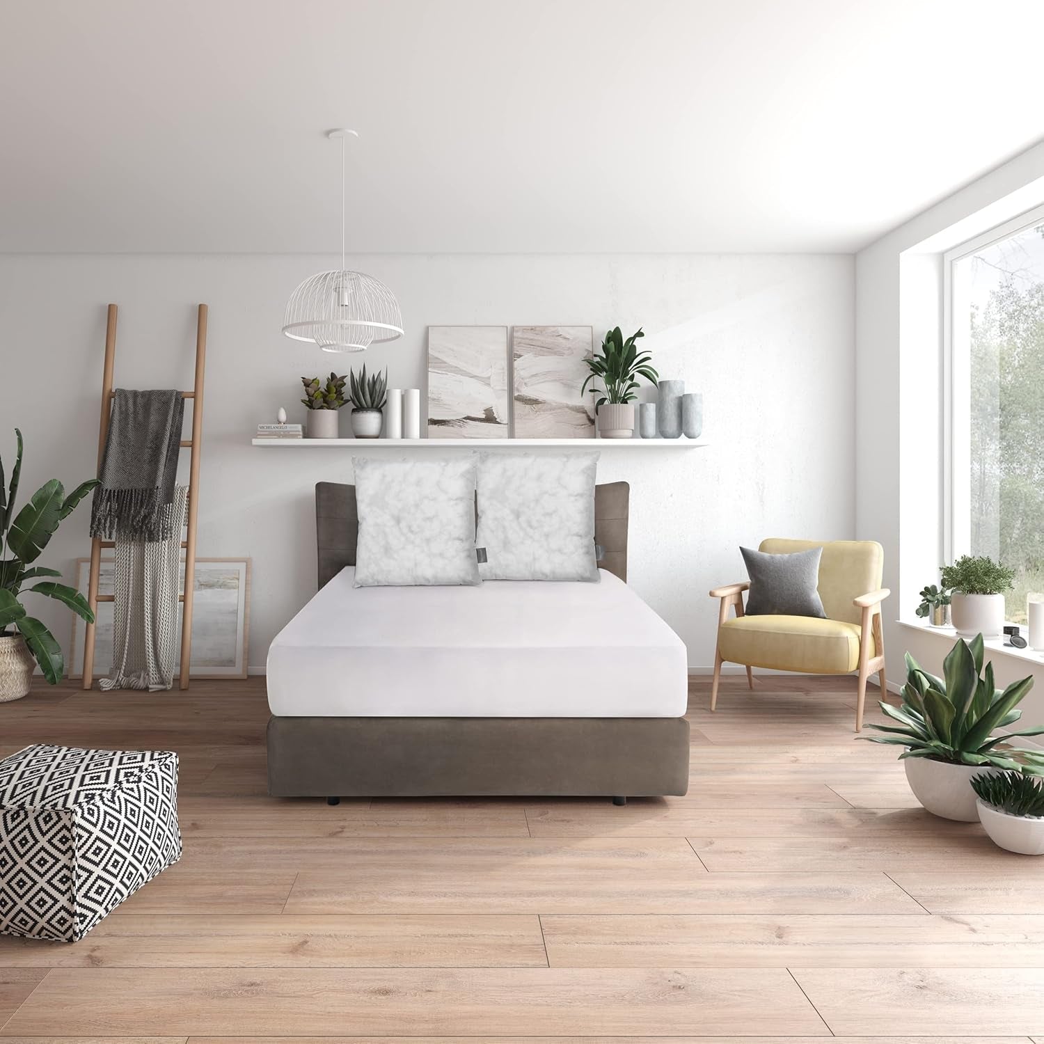 Juego de almohadas básicas Traumnacht Green compuesto por dos almohadas de 80 x 80 cm, certificado Oeko-Tex, producidas según el estándar de calidad alemán Naty Shop almohadas estándar de 80 x 80 cm