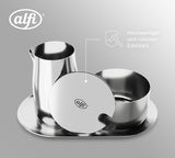 SET DE LECHE Y AZÚCAR Set de leche y azúcar de acero inoxidable pulido de alta calidad alfi, diseño elegante, apto para lavavajillas, duradero