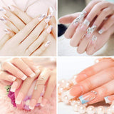 1000 piezas de uñas postizas, 10 tamaños, puntas de uñas naturales, puntas de uñas francesas artificiales, puntas de uñas artificiales, puntas de uñas postizas, caja de puntas artísticas para mujeres y niñas