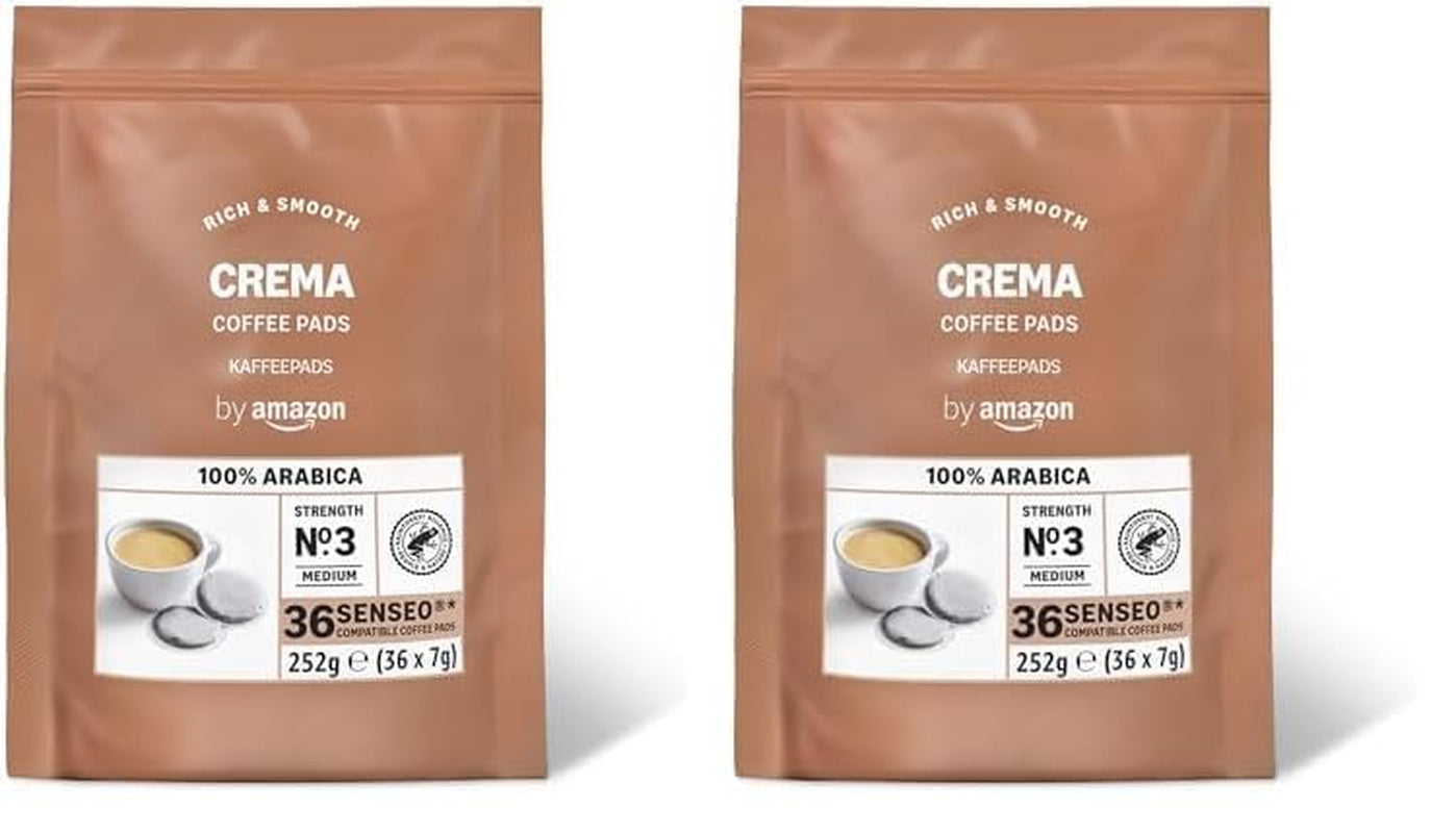 Kaffeepads Cream 100% Arábica, Geeignet für Senseo Maschinen, 36 unidades (paquete de 1) (paquete con 2)