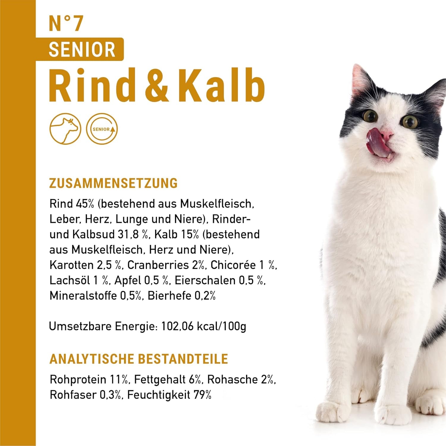catz finefood Senior Collection Katzenfutter nass - Premium Nassfutter für Ihre Senior Katze - getreidefrei, ohne Zucker, hoher Fleischanteil, Vitamine & Mineralien (6 dosis de 200 g)