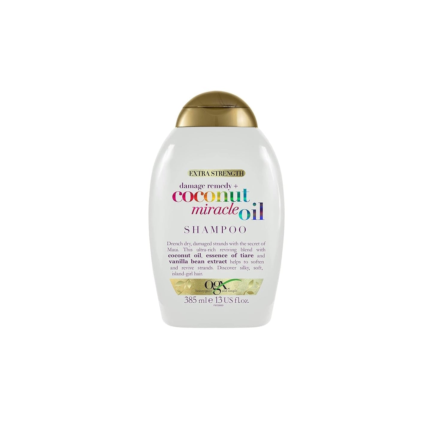 Acondicionador de aceite milagroso de coco OGX, acondicionador hidratante para el cuidado del cabello con aceite de coco, champú OGX para el cuidado del cabello de 385 ml