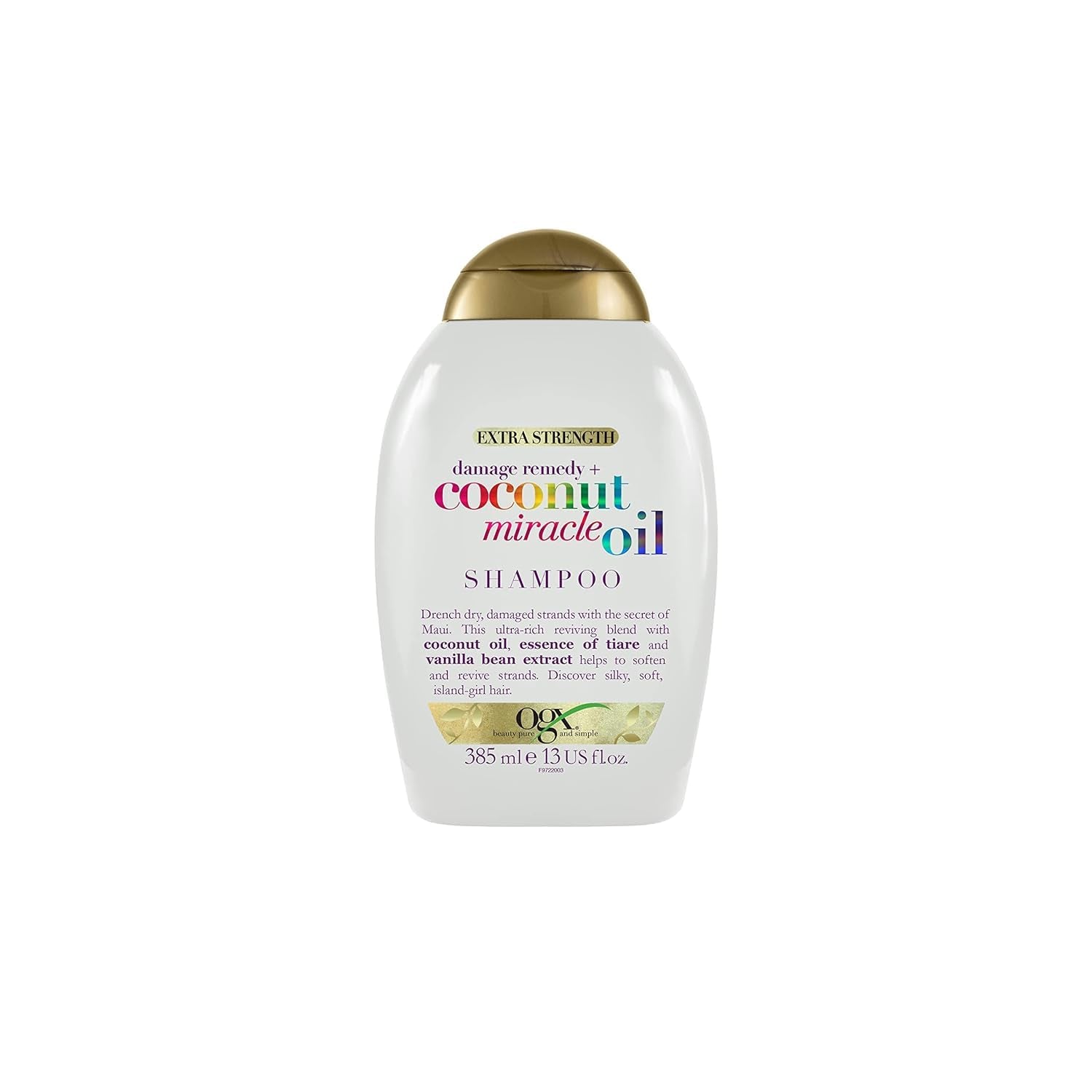 Acondicionador de aceite milagroso de coco OGX, acondicionador hidratante para el cuidado del cabello con aceite de coco, champú OGX para el cuidado del cabello de 385 ml
